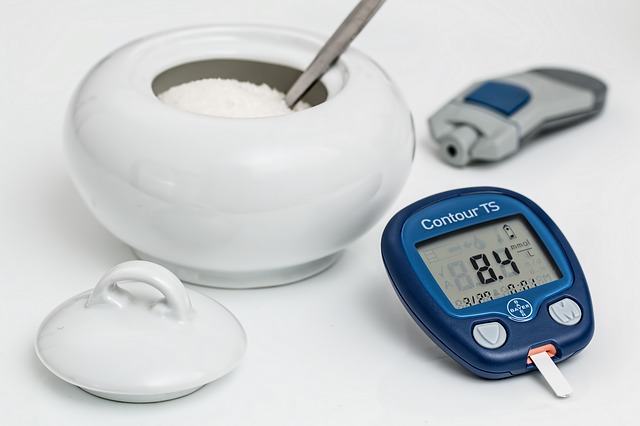 zařízení na měření cukru a cukr